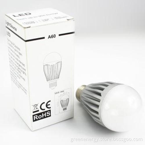 Dimmable 10W A60 bulb, 750lm, E27base, Die-casting housing, CE&ROHS(M